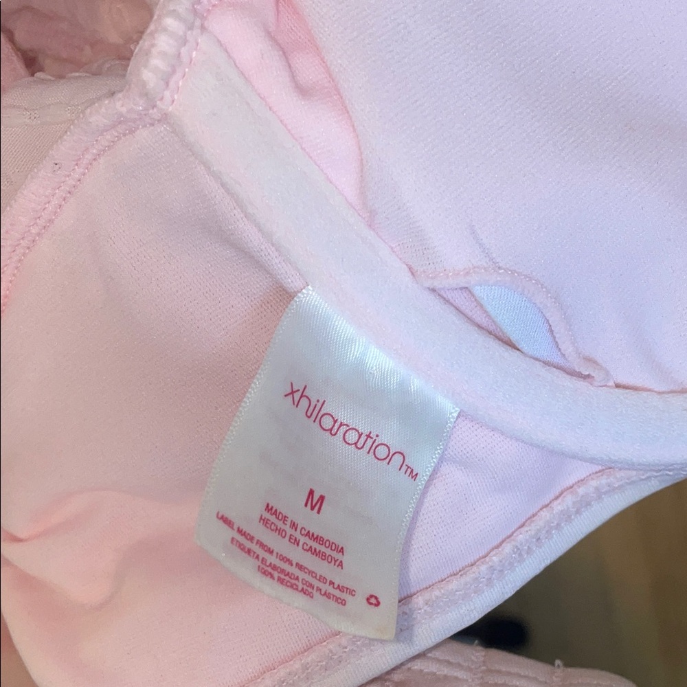 Pink Puff Sleeve Swimsuit Top - Picture 6 of 7